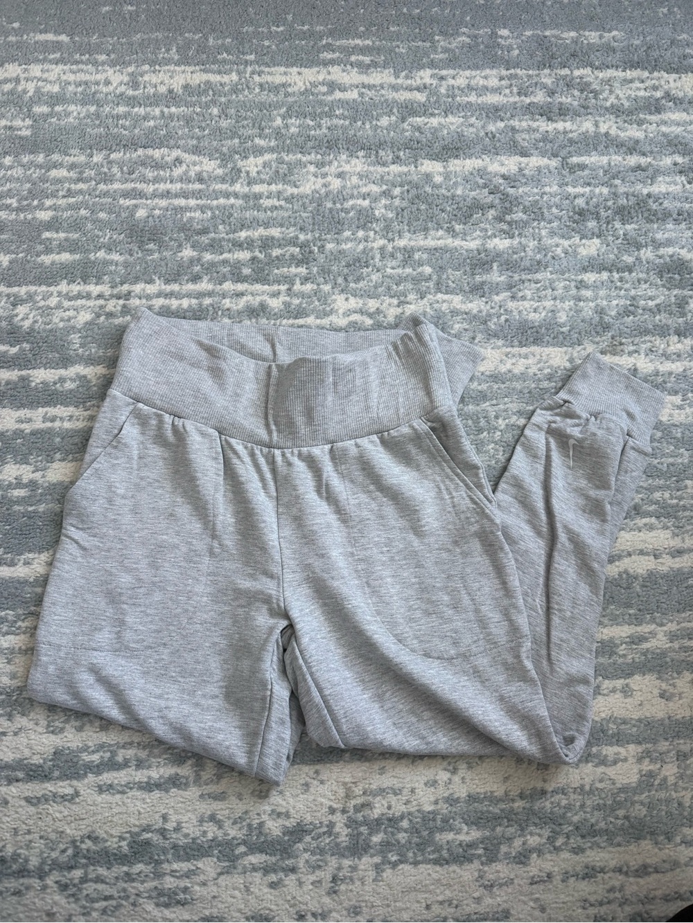 Nike Light Gray Sweatpant Joggers with thick waistband